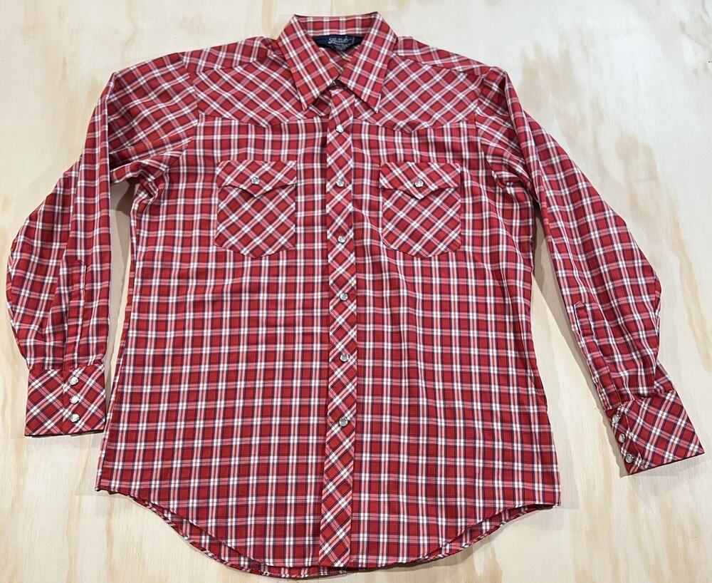 Lariat Western Pearl Snap Work Shirt Size Large Cowboy Rodeo Festival VTG